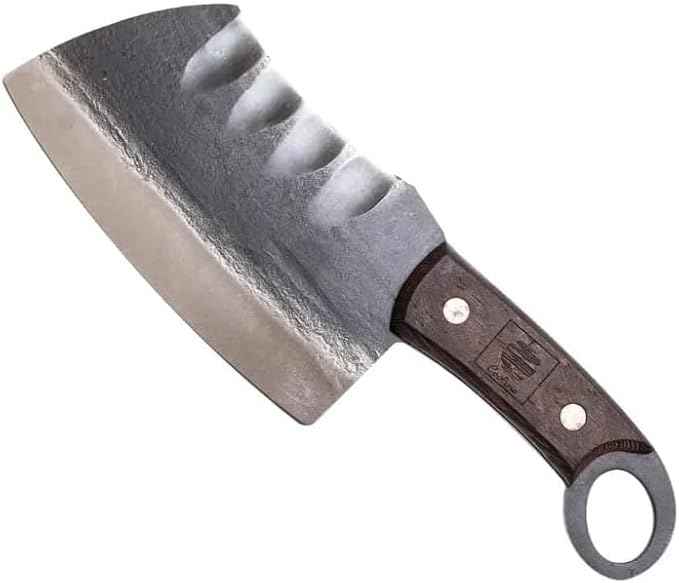 COOLINA Suratu Chopping Cleaver Chef's Knife, Multipurpose Handmade High-Carbon Stainless and Clad Steel, Kitchen, Home Cooking Knives