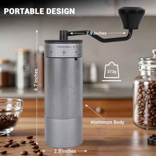 Mini Manual Coffee Grinder With 40 Adjustable Settings (M06 PRO / Steel Burr)