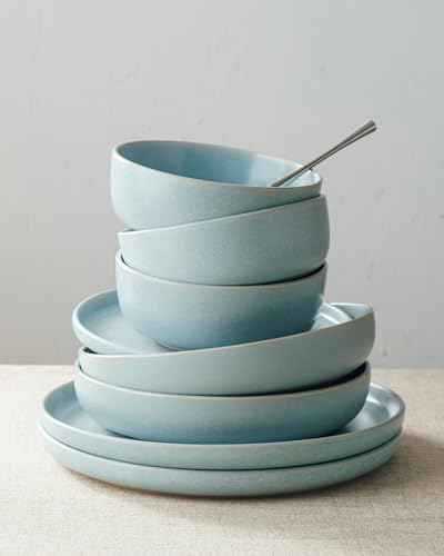 Milkyway 12 Piece Stoneware Dinnerware Set (Light Blue / Service for 4 (Standard Dinner Set))