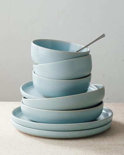 Milkyway 12 Piece Stoneware Dinnerware Set (Light Blue / Service for 4 (Standard Dinner Set))