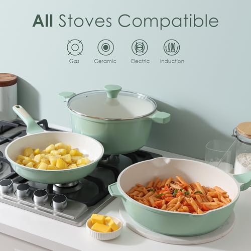 Nonstick Ceramic Cookware Set Large 13
