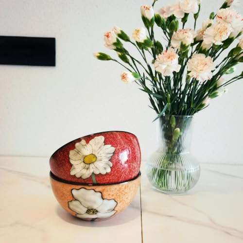 Ceramic Bowls For Kitchen (Blue+Red+Green+Pink)
