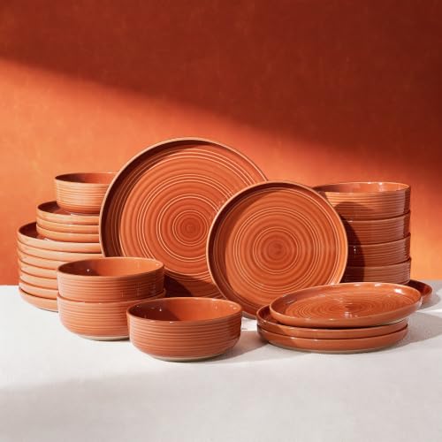 Ceramic Dinnerware Set for 8 (Terracotta)