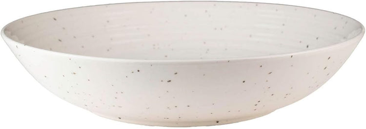 Sango Siterra Artist's Blend Stoneware Pasta Bowls (Set of 4) Multi Assorted Colors– Featuring Soft Gray, Blue, Green, and Ivory, for Everyday Dining & Entertainment, Microwave & Dishwasher Safe