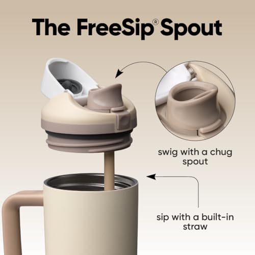 FreeSip Tumbler Stainless Steel Water Bottle 30 oz Lightly Toasted (Lightly Toasted / 30 Ounces)