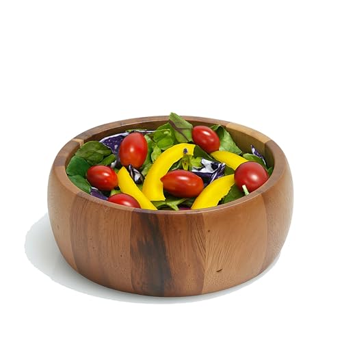 Woodard & Charles Acacia Wood Individual Salad & Snack Bowl (Single 6 1/2" x 2 1/2" Salad Bowl)