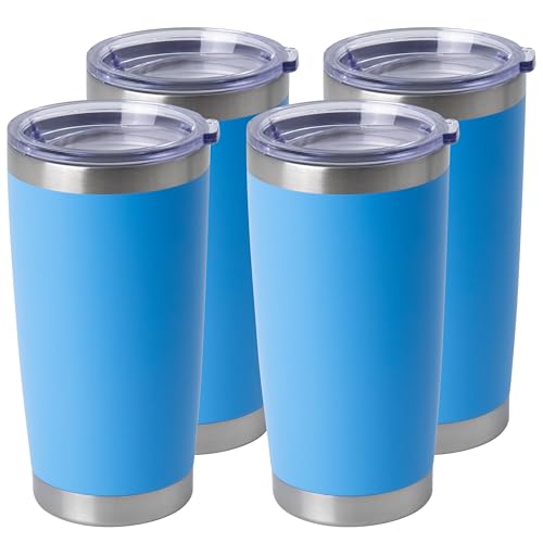 20oz Stainless Steel Tumblers Bulk (Royal Blue-A / 4 Count (Pack of 1))