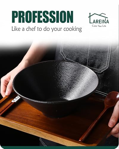 Ceramic Japanese Ramen Bowls (Matting Black)