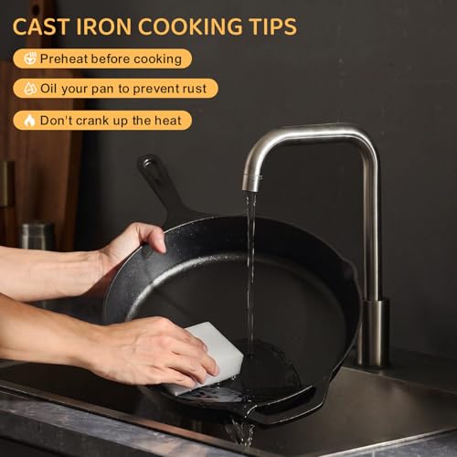 Cast Iron Skillet 3 (8+10+12 Inch)