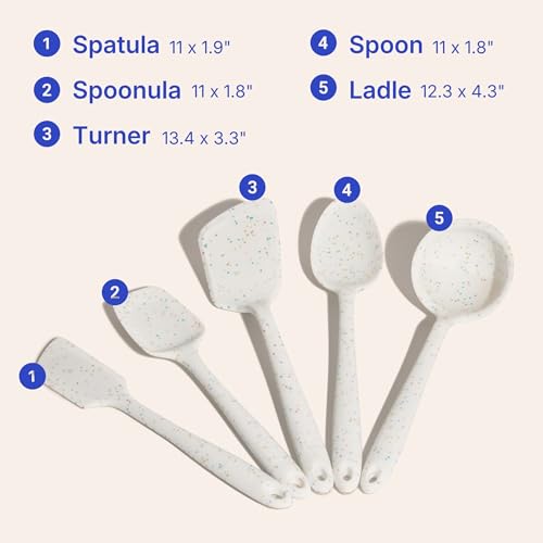 5 Piece Silicone Kitchen Utensils Set (Party Confetti / 5 - Piece Set)