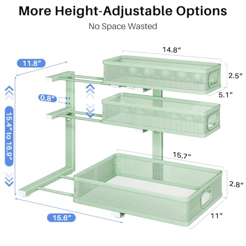 Under Sink Organizer (2-Pack / Green)
