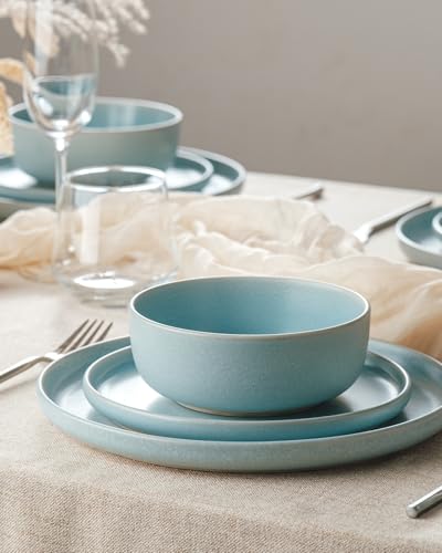 Milkyway 12 Piece Stoneware Dinnerware Set (Light Blue / Service for 4 (Standard Dinner Set))