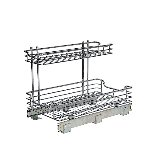Glidez 2‑Tier Large Multipurpose Chrome‑Plated Steel Pull‑Out (Undersink / 12.25" - Extended)