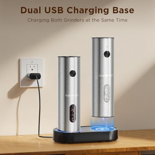 Electric Salt and Pepper Grinder Set