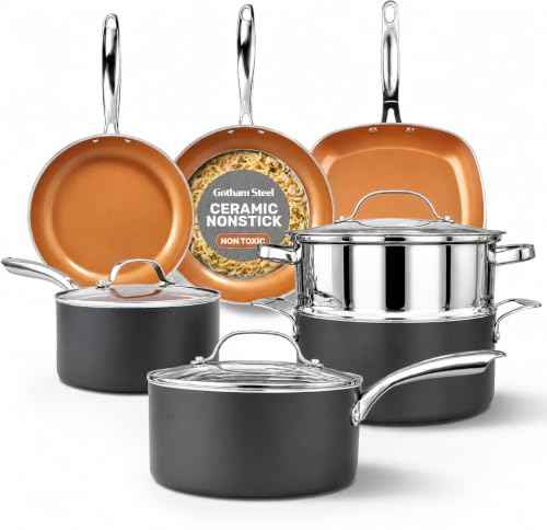 12 Pc Ceramic Cookware Set Nonstick (12 Count)
