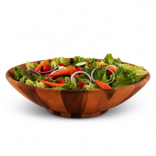 Extra Large Acacia Wood Salad Bowl (4.5" Tall x 16" Diameter)