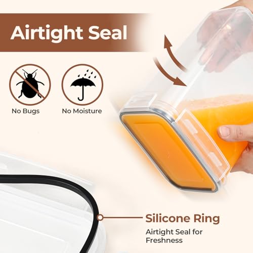 Airtight Food Storage Containers with Lids 7size 11Pack (7 Size-Rectangle)