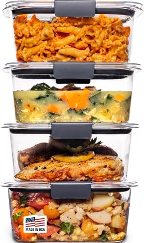 Brilliance BPA Free Airtight Food Storage Containers with Lids (4.7 cup (8-Piece))