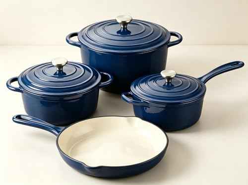 Enameled Cast Iron Cookware Set