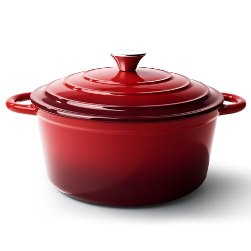 4.5 Quart Dutch Oven Pot with Lid (4.5 QT / Red)