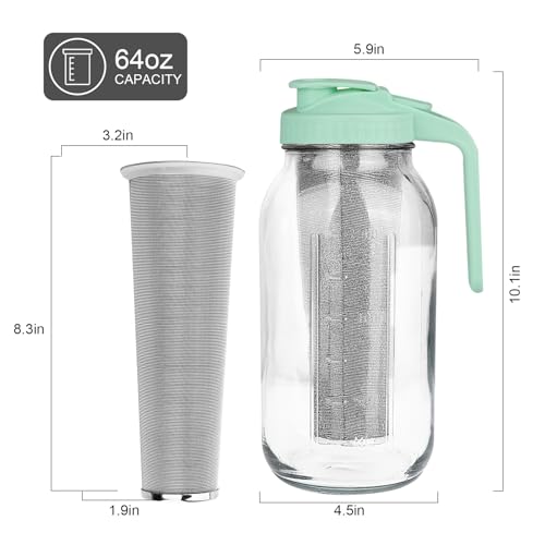 Cold Brew Coffee Maker (Green / 64 Ounces)