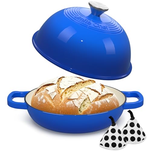 Enamelled Cast Iron Dutch Oven Pot (Blue)