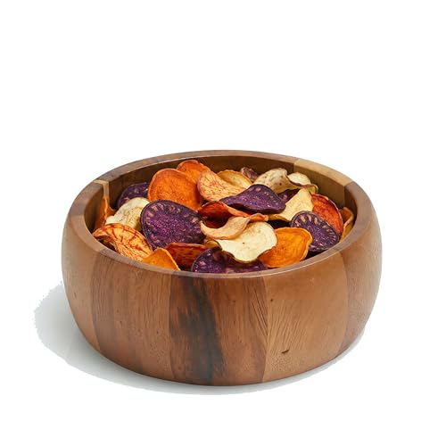 Woodard & Charles Acacia Wood Individual Salad & Snack Bowl (Single 6 1/2" x 2 1/2" Salad Bowl)