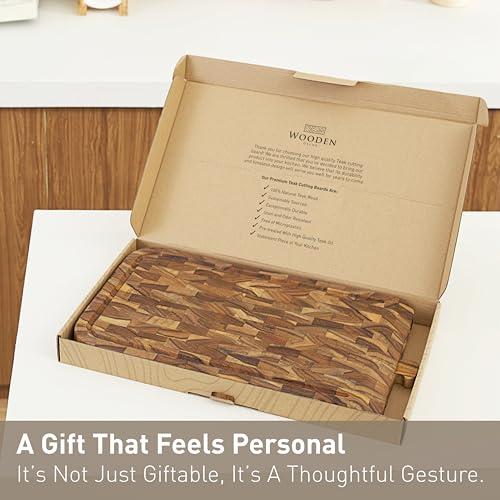 Teak Cutting Board for Kitchen (2 Count)