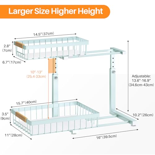 Under Sink Organizer (Large-2-Pack / Blue)