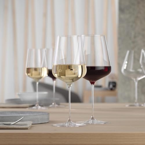 Definition Crystal Universal Wine Glasses for Red and White Wines (4 Count)
