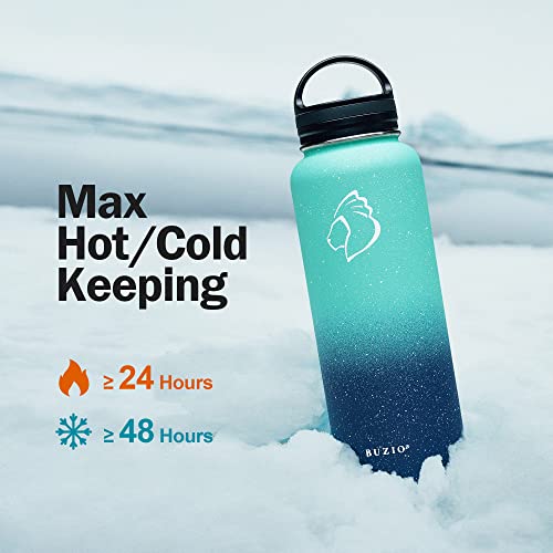 40oz Insulated Stainless Steel Water Bottle with Straw & 3 Lids (40 Ounces / Starry Pacific)