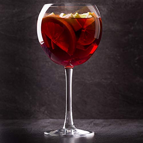 Voglia Nude 20 Ounce Gin Balloon Glasses Set Of 12 Crystal Red Wine Glasses (12 Count)