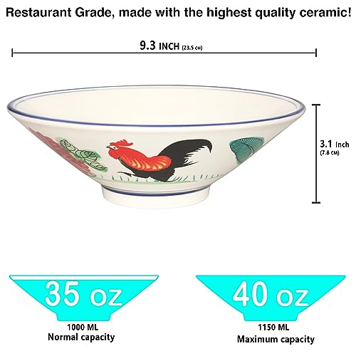 porcelain Japanese Ramen Bowls Soup Bowl (light beige ramen bowl / 9.3 Inch)