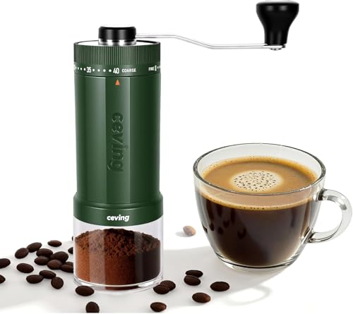 World's First 60g Large Capacity Manual Coffee Grinder (MEGA Green / Ceramic Burr)
