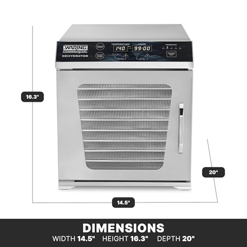 Food Dehydrator with Includes 15" x 13.5" Mesh Racks