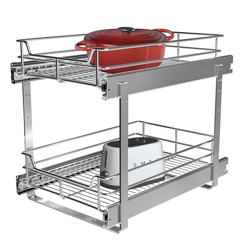 2 Tier Cabinet Pull Out Shelves (11 x 22 Inch)