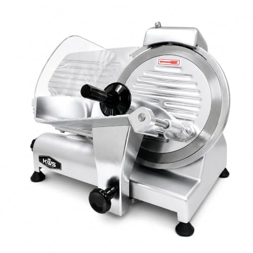 10" Electric Meat Slicer with Bread Slicing Attachment (Stainless Steel)