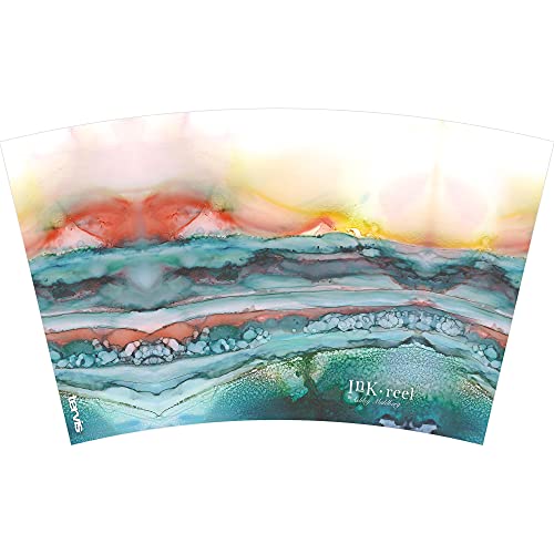 Inkreel Coral Stretch Made in USA Double Walled Insulated Tumbler Travel Cup Keeps Drinks Cold & Hot (16oz / Classic)