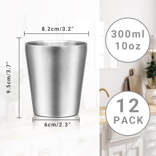 Metal Drinking Cups (classic straight / 10oz,12pcs)