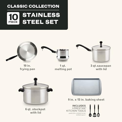 Classic Series Stainless Steel Pots and Pans with Baking Sheet Pan