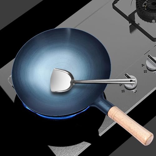 14 Inch Pre Seasoned Blue Carbon Steel Wok