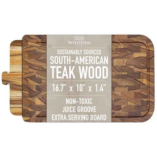 Teak Cutting Board for Kitchen (2 Count)