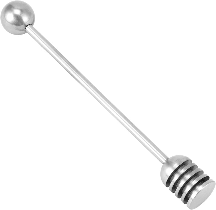 QWORK Stainless Steel Honey and Syrup Dippers, 6.3 Inches, Rust-Resistant, Convenient to Clean, Dishwasher-Safe, Ideal for Drizzling Honey, Syrup, Coffee, and More, 2 Pcs