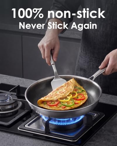 12" Titanium Pans for Cooking (12in+lid)