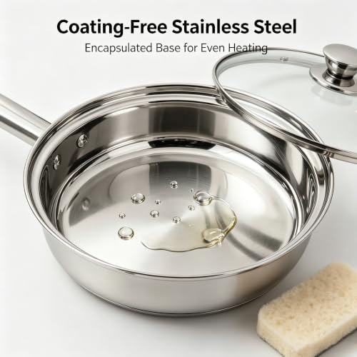 10 Piece Stainless Steel Cookware Set With Tri