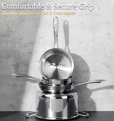 Tri Ply Stainless Steel Cookware Set 10 Piece