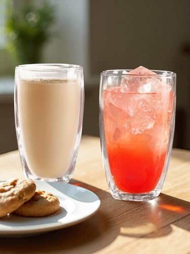 17oz Double Wall Glass Coffee Mugs (1 mugs)