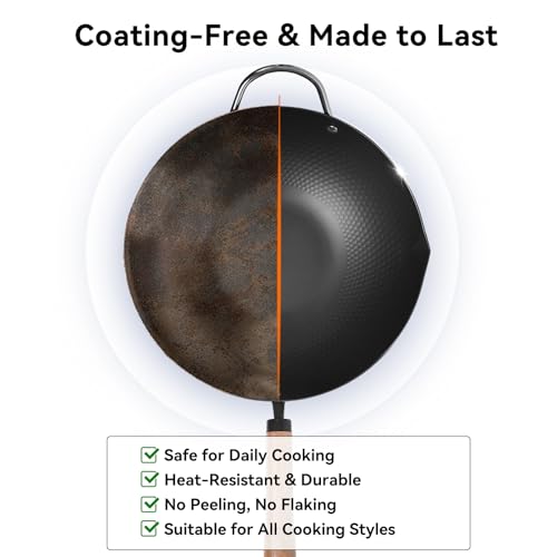 Carbon Steel Wok with Lid (12.59-inch-DBH)
