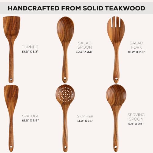 6 Piece Wooden Spoons for Cooking (6 Piece)