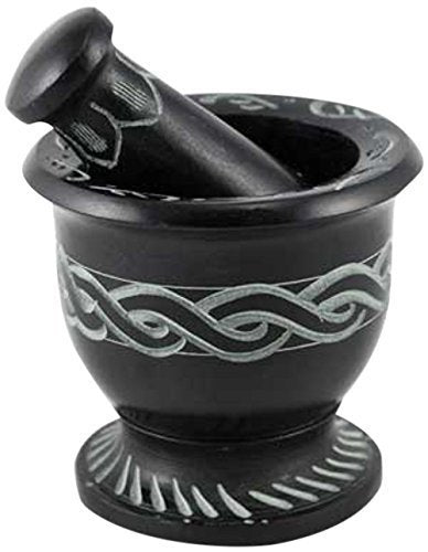 Celtic Knot Mortar & Pestle Set 3" Diameter & 2.5" High by New Age Imports